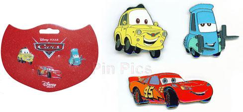 UK DS - Disney/Pixar Cars - Lightning McQueen, Guido & Luigi (3 Pin Set)