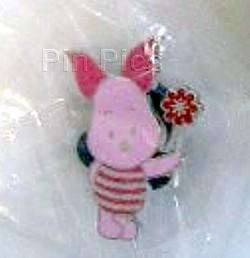 HKDL - Cute Characters - Tin Pin Set/Series (Piglet Holding Flower)