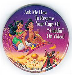 Button - Aladdin Coming to Home Video
