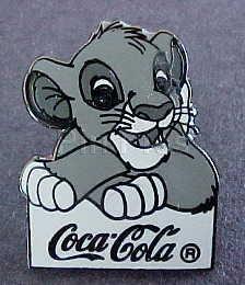 Simba - Coca Cola Logo - Lion King - b/w
