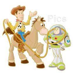 Disney Auctions - Buzz Lightyear Gets Roped by Sheriff Woody (Jumbo)