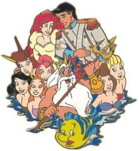 DS - Ariel, Eric, King Triton, Flounder and Sisters - The Little Mermaid - Storybook