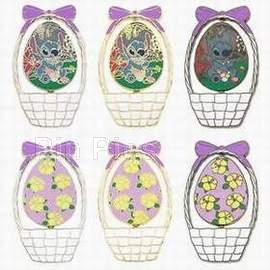 Disney Auctions - Easter Basket Spinner - Stitch - 3 Pin Set - Artist Proofs