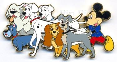 DS - Mickey, Max, Pongo, Perdita, Jock, Lady and Tramp - Walking Dogs - Jumbo