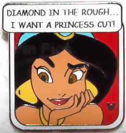 DL - Jasmine - DIAMOND IN THE ROUGH...I WANT A PRINCESS CUT - Princess Quote - Hidden Mickey Lanyard 2007