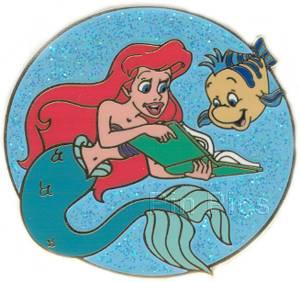 DS - Ariel and Flounder - Little Mermaid - Treasure Cave - Snow Globe