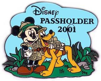 Animal Kingdom - Annual Passholder Pin 2001 (Mickey & Pluto)