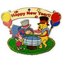 Japan Disney Mall - Pooh, Eeyore & Piglet - Happy New Year