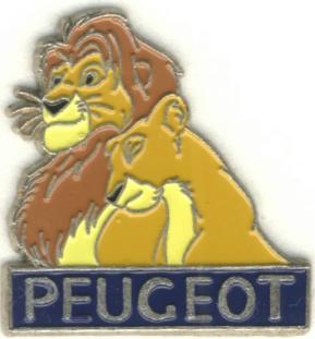 Adult Simba and Nala Peugeot Sponser Pin