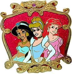 DLR - Starter Set - Princess Pin Trading - Jasmine, Cinderella, and Ariel Only