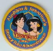Button - DLR - Aladdin & Jasmine's Story Tale Adventures