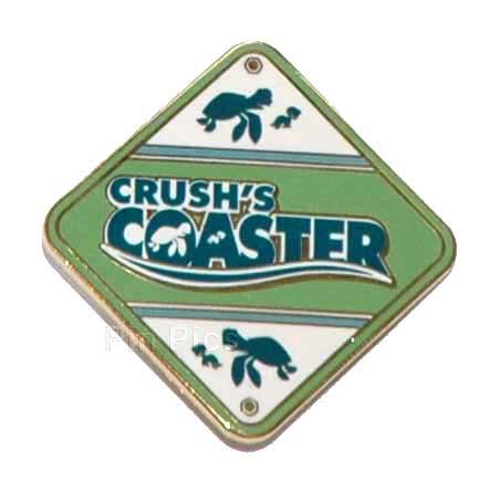 DLP - WDI - Disneyland Paris - Crush's Coaster - 4 Pin Set (Sign Pin Only)