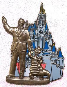 WDW - Where Dreams HapPIN - Disney Pin Celebration 2007 - Figment World Framed Set - Figment & Walt Only