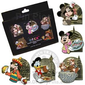 WDW - Epcot® International Food and Wine Festival 2007 - 5 Pin Boxed Set