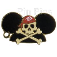 DCL - Mickey Ears with Pirate Skull and Cross Bones