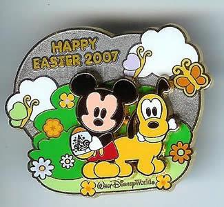WDW - Easter Egg Hunt Collection 2007 - Mickey and Pluto - Cute Characters - Artist Proof