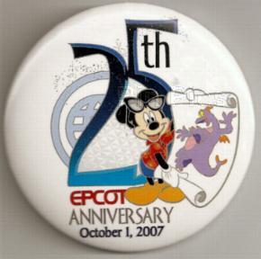 Button - WDW - Epcot 25th Anniversary