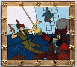 Japan Disney Mall - Stitch - Peter Pan - Invasion - Gold Frame