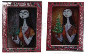 WDI - The Haunted Mansion Holiday Portraits (Lenticular) 6 Pin Set - Sally with Christmas Tree Pin Only