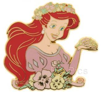 DS - Princesses with Flowers - 4 Pin Set (Ariel Only)