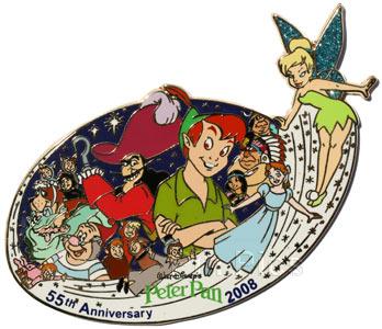 DS - Peter Pan, Tinker Bell, Captain Hook and Mr Smee -55th Anniversary - Jumbo