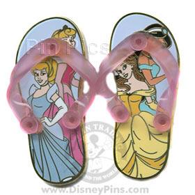 Cinderella, Aurora, Belle, Jamine - Sandals - Flip Flop - Princesses - Set