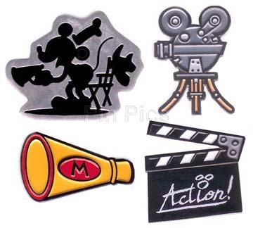 TDR - Mickey Mouse - Movie Production - 4 Pin Set - TDL