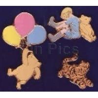 JDS - Pooh, Tigger & Christopher Robin - Classic - Mini 3 Pin Set