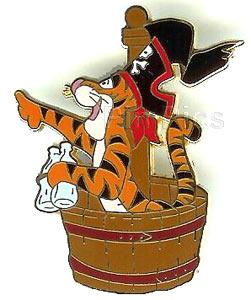 WDW - Pirates of the Caribbean - Mystery 4 Pin Tin Set - Tigger (ARTIST PROOF)