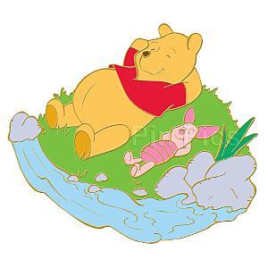 DS - Winnie the Pooh and Piglet - Laying By a Stream - Vacation