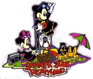 Disneyland Summer 2001 - Mickey, Minnie & Pluto On the Beach