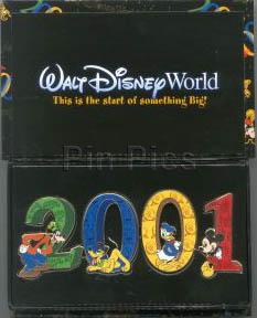 WDW - 2001 Character Boxed - 4 Pin SEt