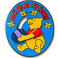Winnie the Pooh - ' Pooh Bears Luv Honey ! ' -European Slider pin