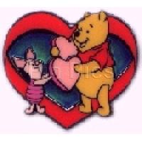 Pooh and Piglet Exchanging Hearts