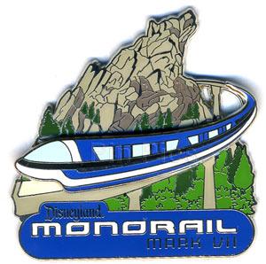 DLR - Mickey's Pin Odyssey 2008 - Mark VII Monorail Pin Set (Monorail Blue Only)