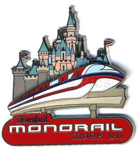 DLR - Mickey's Pin Odyssey 2008 - Mark VII Monorail Pin Set (Monorail Red Only)