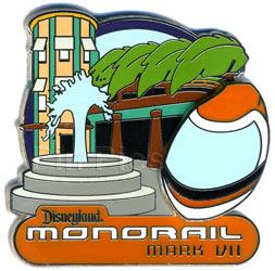 DLR - Mickey's Pin Odyssey 2008 - Mark VII Monorail Pin Set (Monorail Orange Only)
