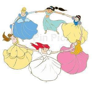 DS - AP - Belle, Ariel, Aurora, Snow White, Jasmine and Cinderella - Princess Ring Dance - Black