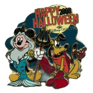 DCL - Happy Halloween 2008 - Mickey as King Triton and Pluto as Sebastian