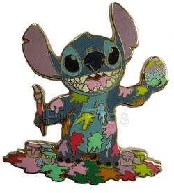 DS - Stitch - Artist Proof - Paint Splatter - Easter - Gold