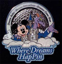 WDW - Where Dreams HapPin - LE 10 Figment and Mickey Super Frame set Completer Pin (Pre-Production)