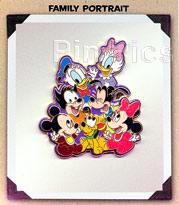 DL - Mickey, Minnie, Donald, Daisy, Pluto, Goofy and Pete - Family Portrait - Artist Choice 8 - Disneyana