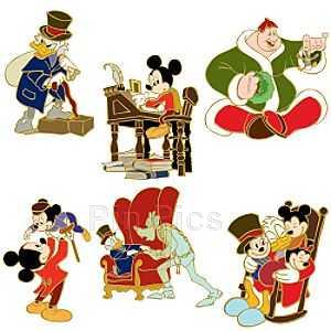 DS - Disney Shopping - A Christmas Carol Mickey Mouse (6 Pins) Set