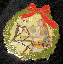 Japan Disney Mall - Jack Skellington & Sally - Christmas Wreath - Nightmare Before Christmas