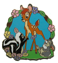 DS - Disney Shopping - 3-Pc. Bambi Pin Set - Bambi, Thumper & Flower Only
