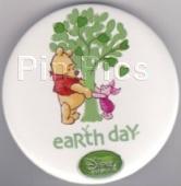 Cast Button - DS Europe - Winnie The Pooh & Piglet- Earth Day Button