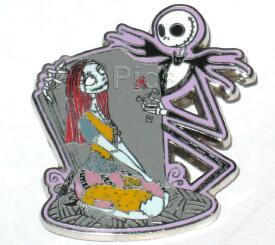 Disney Catalog - Jack & Sally Nightmare Before Christmas Holiday Cloisonne Pin & Ornament Set (Pin only)