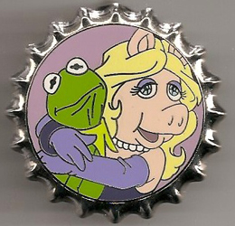 WDW - Miss Piggy and Kermit  - Muppets - Bottle Cap - Mystery