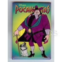 Button - Pocahontas John Ratcliffe - Ratcliffe with Percy a pug dog Button