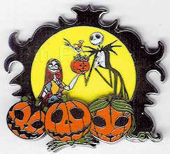 Jack and Sally with Pumpkins Artist Proof Nightmare Before Christmas